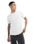 BOSS Green logo tape neck t-shirt in white