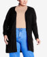 Фото #1 товара Plus Size Meadow Mews Cable Knit Cardigan Sweater