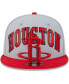 Фото #4 товара Бейсболка снепбек серого и красного цветов New Era Houston Rockets Tip-Off Two-Tone 9FIFTY для мужчин