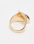 Фото #4 товара ASOS DESIGN ring with wraparound design in gold tone