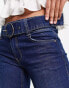 Фото #3 товара Pimkie high waisted belted flared jeans in dark blue