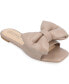Фото #1 товара Women's Fayre Wide Width Oversized Bow Slip On Flat Sandals