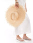 Фото #2 товара Mango straw wide brim hat in beige