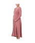 ფოტო #3 პროდუქტის Maternity Ripe Portia V-Neck Nursing Dress Rouge