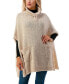 Women's Mock Turtleneck Pocket Poncho