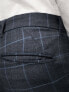 New Look skinny suit trousers in grey & blue check