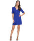 ფოტო #4 პროდუქტის Petite V-Neck Scuba-Crepe Dress