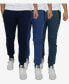 ფოტო #1 პროდუქტის Men's Slim Fit Fleece Jogger Sweatpants with Heat Seal Zipper Pockets, Pack of 3