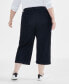 Фото #4 товара Plus Size High Rise Wide-Leg Crop Jeans, Created for Macy's