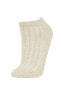 Kadın 5li Pamuklu Patik Çorap B6048AXNS