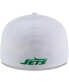 Фото #3 товара Men's White New York Jets Throwback Logo Omaha 59FIFTY Fitted Hat