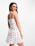 Фото #4 товара Wednesday's Girl cherry print mini cami dress in white
