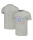 Men's Heather Gray Distressed Pabst Blue Ribbon Vintage-Like Fade T-shirt