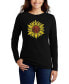 ფოტო #1 პროდუქტის Women's Sunflower Word Art Long Sleeve T-shirt