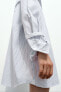 Oversize poplin shirt with welt pocket