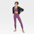 Фото #2 товара Women's High-Rise Textured Seamless 7/8 Leggings - JoyLab Berry Purple XS