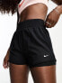 Фото #1 товара Nike Training One Dri-Fit high rise 3 inch 2in1 shorts in black