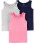 Фото #1 товара Toddler 3-Pack Jersey Tanks 2T