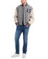 ფოტო #3 პროდუქტის Men's Leather Varsity Jacket