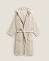 Extra soft hooded bathrobe