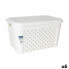 Laundry Basket Tontarelli Arianna With lid White 58 x 39 x 32 cm (6 Units)