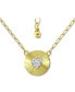 Фото #1 товара Giani Bernini cubic Zirconia Heart Cluster Disc Pendant Necklace, 16" + 2" extender, Created for Macy's