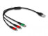 Фото #2 товара Кабель зарядный USB 3 в 1 Type-A на 2 x Lightning™ / USB Type-C™ 30 см - 0.3 м - USB A - USB C/Lightning - USB 2.0 - черный - зеленый - красный Delock