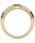 ფოტო #3 პროდუქტის Lab-Grown Blue Sapphire (3/8 ct. t.w.) & Lab-Grown White Sapphire (1/5 ct. t.w.) Stack Ring in 14k Gold-Plated Sterling Silver