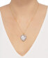 Фото #2 товара Macy's mother of Pearl (8mm) Cameo Heart 18" Pendant Necklace in 18k Rose Gold over Sterling Silver