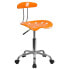 Фото #4 товара Vibrant Orange And Chrome Swivel Task Chair With Tractor Seat