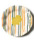 Turkey Stripes Ruffle Salad Plate 4 Piece Set, Service for 4