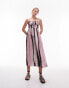 Topshop tie dye print beach dress in pink