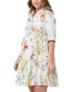 ფოტო #2 პროდუქტის Maternity Bloom Floral Button Through Shirt Dress