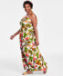 Фото #3 товара Plus Size Halter Maxi Dress, Created for Macy's