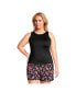Фото #7 товара Plus Size Chlorine Resistant High Neck UPF 50 Sun Protection Modest Tankini Swimsuit Top