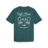 Puma Classics Cafe Graphic Crew Neck Short Sleeve T-Shirt Mens Green Casual Tops