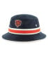 Men's '47 Navy Chicago Bears Striped Bucket Hat