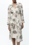 Фото #2 товара Платье-рубашка из 100% рами с принтом — zw collection ZARA