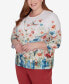 Plus Size Sedona Sky Dragonfly Top With Necklace