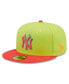 ფოტო #2 პროდუქტის Men's Green, Red New York Yankees Cyber Highlighter 59FIFTY Fitted Hat