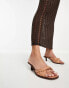 Фото #2 товара ASOS DESIGN Hither twist detail mid heeled mules in beige