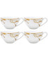 Фото #1 товара Raptures Gold Set of 4 Cups, Service For 4
