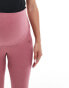 adidas Performance maternity ribbed high-waist 7/8 leggings in red