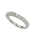 Suzy Levian Sterling Silver White Cubic Zirconia Half Band Ring