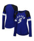 ფოტო #1 პროდუქტის Women's Royal Kyle Larson Action Tri-Blend Thermal Raglan Long Sleeve T-shirt