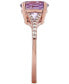 Фото #4 товара Кольцо Macy's Amethyst & Diamond in Rose Gold