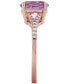 ფოტო #4 პროდუქტის Pink Amethyst (2-1/2 ct. t.w.) & Diamond (1/10 ct. t.w.) in 14k Rose Gold