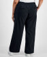 Trendy Plus Size Wide-Leg Twill Pants