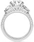 ფოტო #4 პროდუქტის Certified Lab Grown Diamond Round Three Stone Bridal Set (4-1/4 ct. t.w.) in 14k Gold