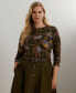 ფოტო #1 პროდუქტის Plus Size Printed Long-Sleeve Tee